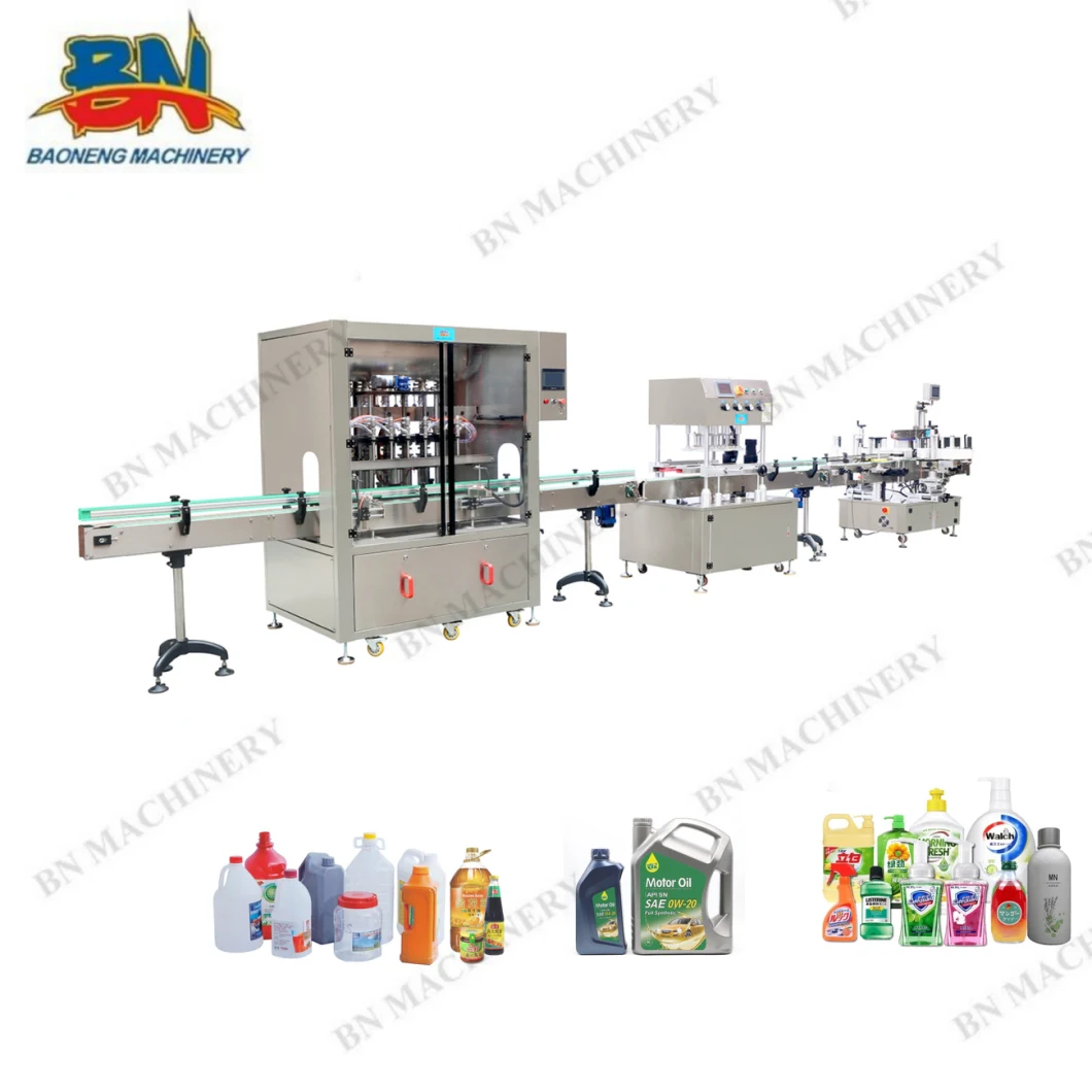 Quality Automatic Liquid Oil Cream Bottle Filling Machine with Capping Labeling Line