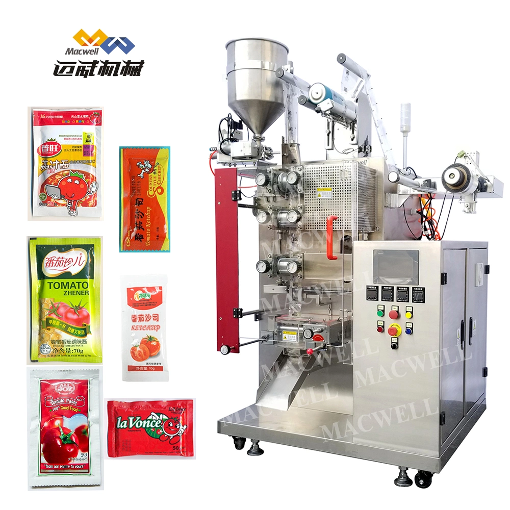 Vffs Granular/Soy/Sauce/Vinegar/Oil/Coffee/Honey/Powder/Paste/Seasoning/Sugar Packin Sachet Strip Pouch Automatic Sealing Filling Food Packing Packaging Machine