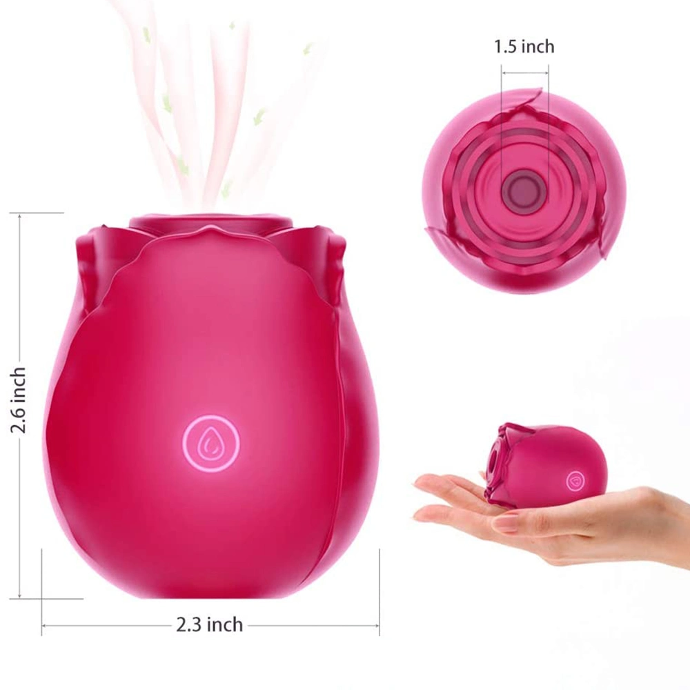 Rose Vibrator Vagina Sucking Vibrator Nipple Sucker Oral Licking Clitoris Stimulation Powerful Sex Toys for Women