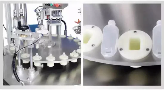 Automatic Efficient Aseptic Oral Liquid Water Essential Oil Perfume Syrup Rotary Bottle Filler Line Price 6 Heads Magnetic Pump Liquid Bottles Filling Machine